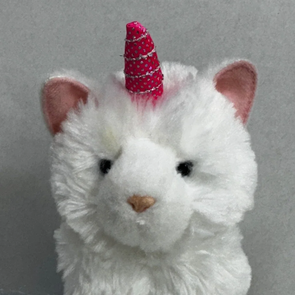 Douglas‎ Caticorn White Cat Unicorn Plush Sparkle Horn Teal Purple Tail 640